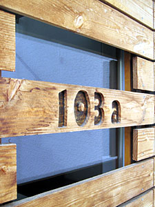 Detail Eingangstür, Einfamilienhaus, Hauptstrasse, Bühl