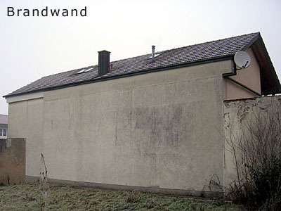 Brandwand vor Baubegin
