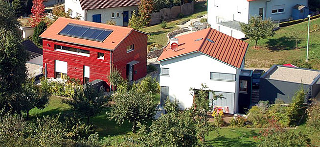 Wohn- und Bürohaus, Brombachweg, Bühl, Gartenfassade