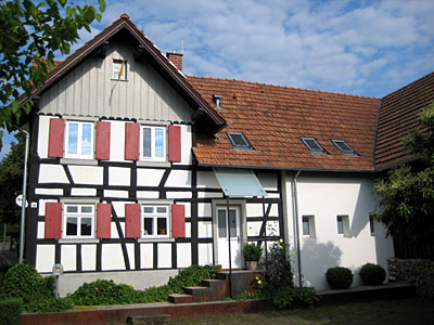 Hoffassade, Fachwerkhaus, Klotzbergstrasse, Bühl