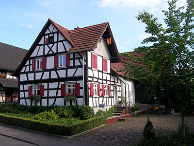 Strassenfassade, Fachwerkhaus, Klotzbergstrasse, Bühl